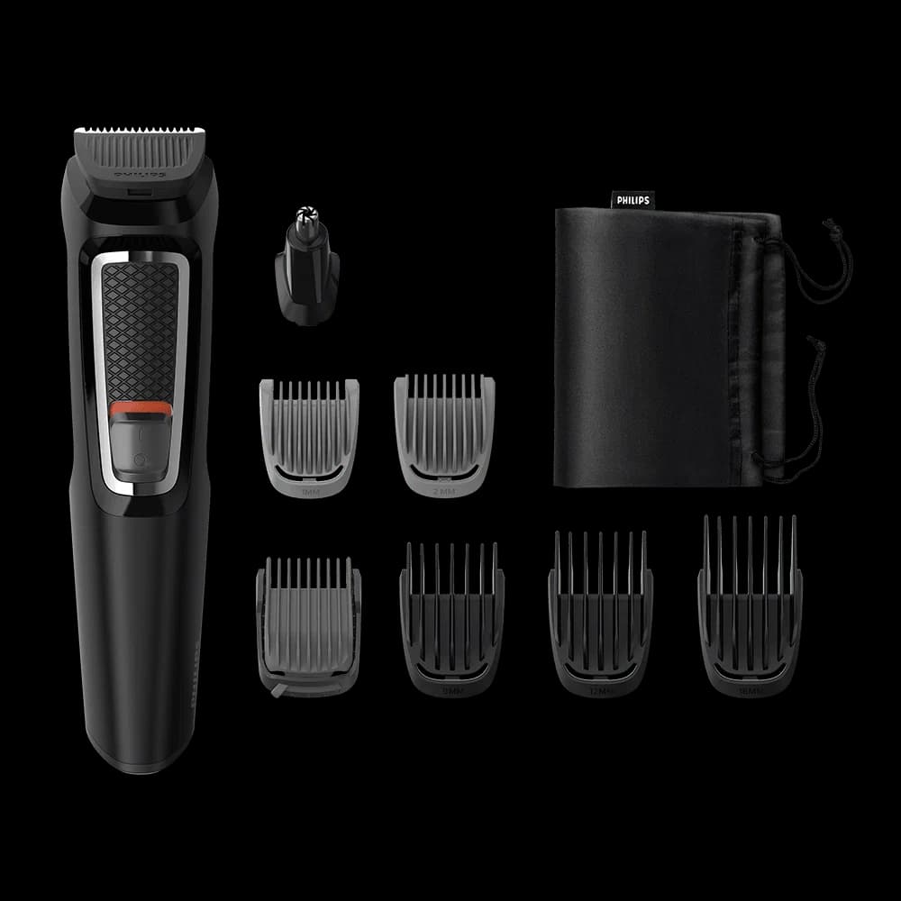 Aparador de barba e cabelo multifunções 8 em 1